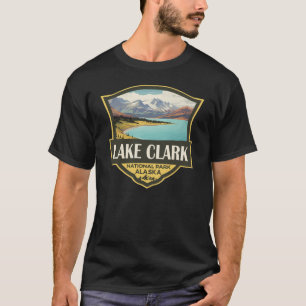 Lake Clark National Park Illustratie Reiskunst T-shirt