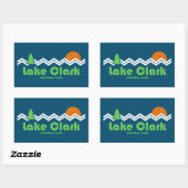 Lake Clark National Park Retro Rechthoekige Sticker (Vel)