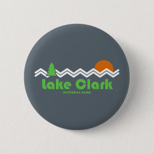 Lake Clark National Park Retro Ronde Button 5,7 Cm