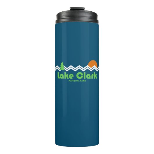 Lake Clark National Park Retro Thermosbeker (Voorkant)