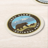 Lake Clark National Park Ronde Kartonnen Onderzetter (Gebogen)