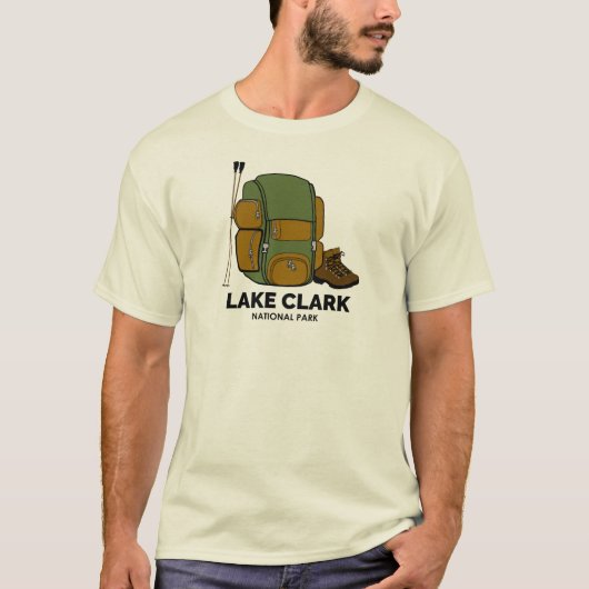 Lake Clark National Park rugzak T-shirt (Voorkant)