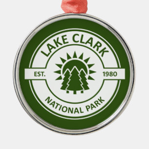 Lake Clark National Park Sun Trees Metalen Ornament