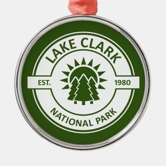 Lake Clark National Park Sun Trees Metalen Ornament (Voorkant)