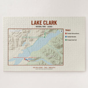 Lake Clark National Park Wandelkaart Puzzel