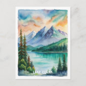 Lake Clark National Park Watercolor Painting Briefkaart (Voorkant)