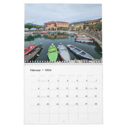 Lake Como and Lake Garda 2026 calendar Kalender (Feb 2026)