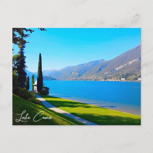 Lake Como Bellagio Walkway Italië Briefkaart (Voorkant)