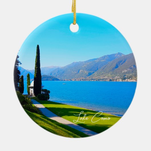 Lake Como Bellagio Walkway Italy Keramisch Ornament (Achterkant)