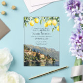Lake Como Citroenen Italiaanse Bruiloft Acryl Uitnodigingen (Insitu (Huwelijk))