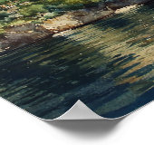 Lake Como Italiaanse bruiloft welkom teken Poster (Hoek)