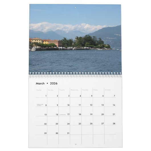 Lake Como, Italië Agenda Kalender (Mar 2026)
