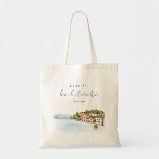 Lake Como Italië Bachelorette Party Canvas Canvas Tote Bag (Voorkant)