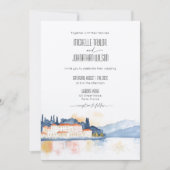 Lake Como Italië herenhuis bestemming bruiloft Kaart (Voorkant)