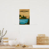Lake Como Italië Retro  Poster (Keuken)