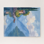 Lake Como, Italië Schilderij Legpuzzel (Horizontaal)