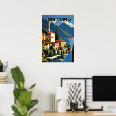 Lake Como Italië Traditionele reizen poster (Thuiskantoor)
