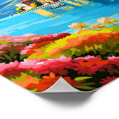 Lake Como Italië vintage reisplaats illustratie Poster (Hoek)