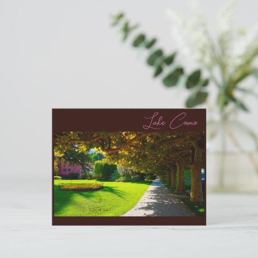 Lake Como Italy Bellagio Walkway Briefkaart (Staand voorkant)