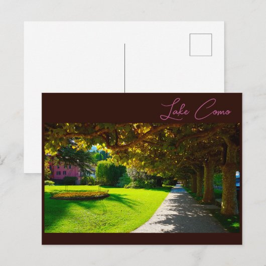 Lake Como Italy Bellagio Walkway Briefkaart (Voorkant / Achterkant)