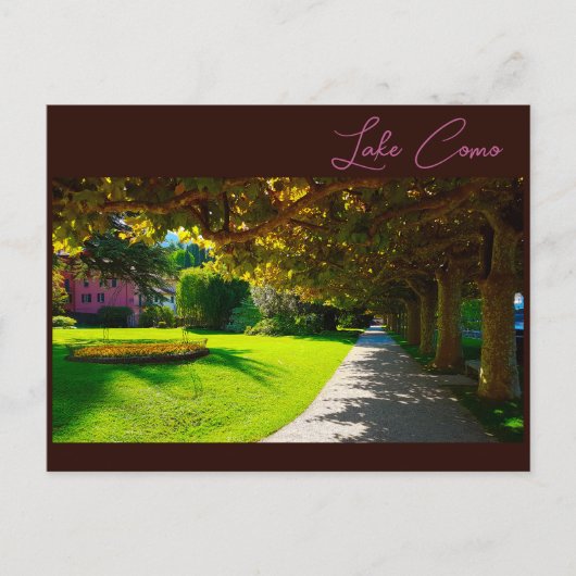 Lake Como Italy Bellagio Walkway Briefkaart (Voorkant)