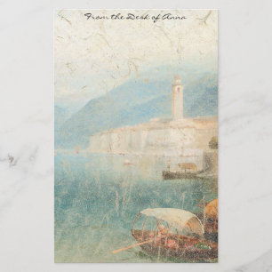Lake Como Italy Boats Summer Stationery Briefpapier