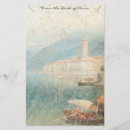 Lake Como Italy Boats Summer Stationery Briefpapier (Voorkant)