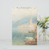 Lake Como Italy Boats Summer Stationery Briefpapier (Staand voorkant)