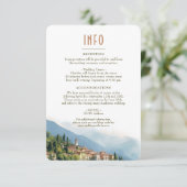 Lake Como Italy Destination Insert INFO Details in Kaart (Staand voorkant)