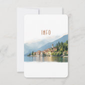 Lake Como Italy Destination Insert INFO Details in Kaart (Achterkant)