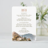Lake Como Italy Destination Insert INFO Details Kaart (Staand voorkant)