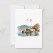Lake Como Italy Destination Insert INFO Details Kaart (Achterkant)