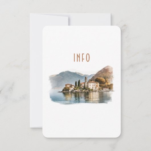 Lake Como Italy Destination Insert INFO Details Kaart (Achterkant)