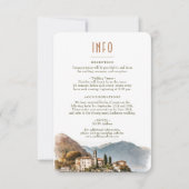 Lake Como Italy Destination Insert INFO Details Kaart (Voorkant)