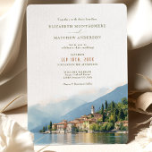 Lake Como Italy Destination Wedding Invitation Kaart
