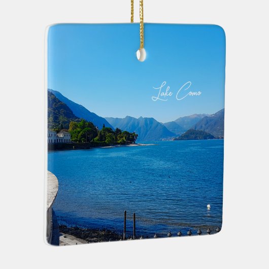Lake Como Italy Landscape Mountains Keramisch Ornament (Rechts)