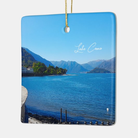 Lake Como Italy Landscape Mountains Keramisch Ornament (Links)
