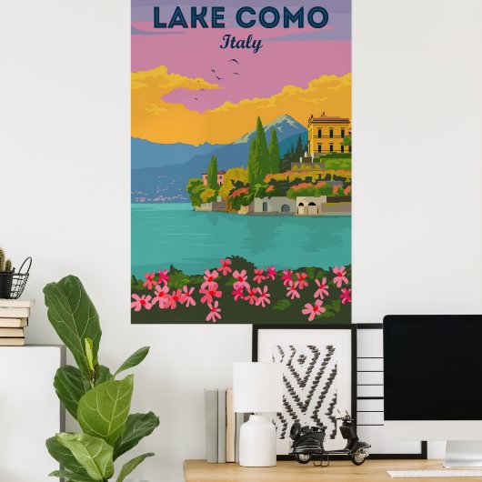 Lake Como, Italy Poster (Thuiskantoor)