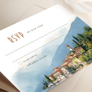 Lake Como Italy RSVP Wedding Insert Destination in Kaart