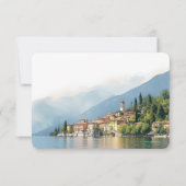 Lake Como Italy RSVP Wedding Insert Destination in Kaart (Achterkant)