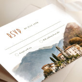 Lake Como Italy RSVP Wedding Insert Destination Kaart