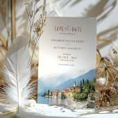Lake Como Italy Save the Date Destination Invitati Kaart