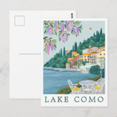 Lake Como Italy Travel Illustration Briefkaart (Voorkant / Achterkant)