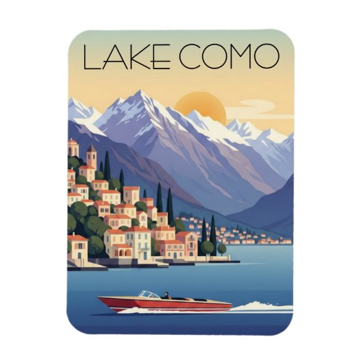 Lake Como Italy Travel Magneet (Verticaal)