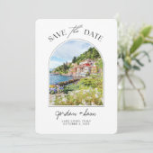 Lake Como Italy Wedding Save the Date Kaart (Staand voorkant)