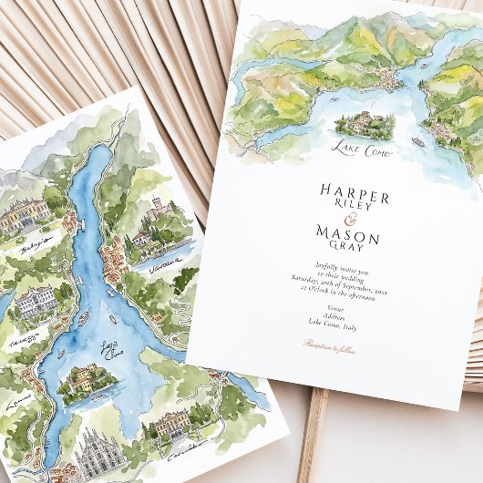 Lake Como | Lago di Como Huwelijk Kaart