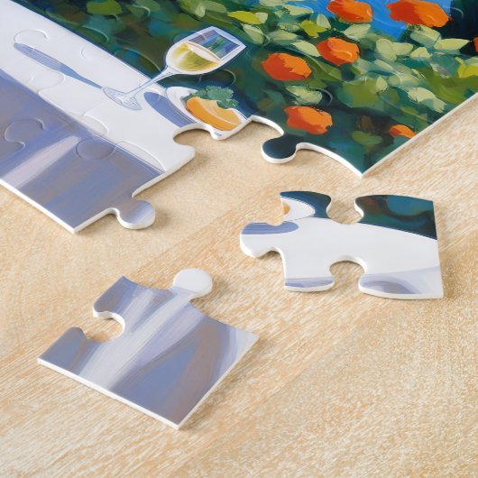 Lake Como Terrace Uitzicht Puzzel Legpuzzel (Zijkant)