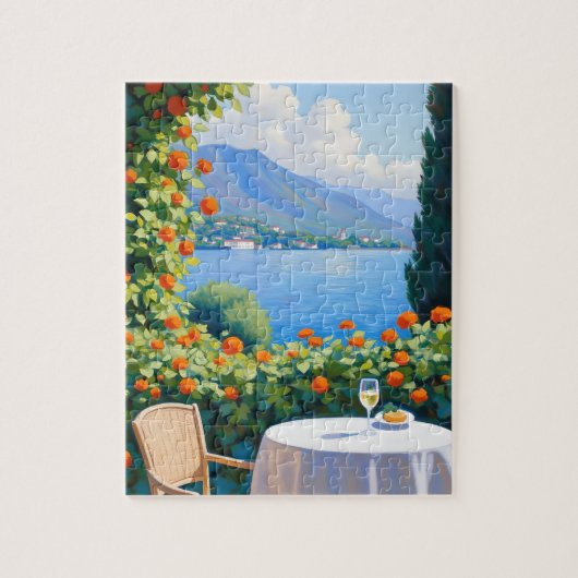 Lake Como Terrace Uitzicht Puzzel Legpuzzel (Verticaal)