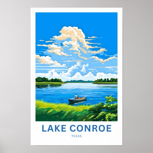 Lake Conroe Texas Reisprint Poster (Voorkant)