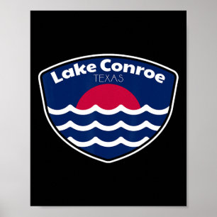 Lake Conroe Texas Vissen Poster